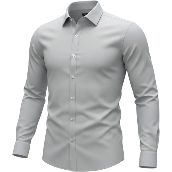 &Collar Other - &Collar Performance Dress Shirt Mens Medium Gray New Slim Fit Stretch Button Up